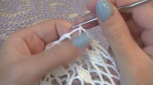 АЖУРНАЯ ДОРОЖКА КРЮЧКОМ. Вяжем с 34 - 44 ряд.