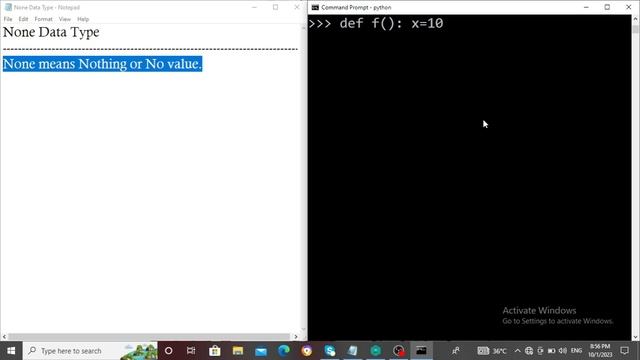 None Data Type in Python смотреть онлайн
