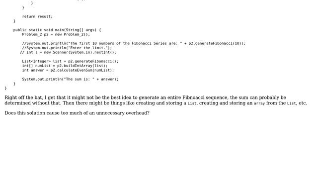 Code Review: Project Euler Problem 2 in Java смотреть онлайн