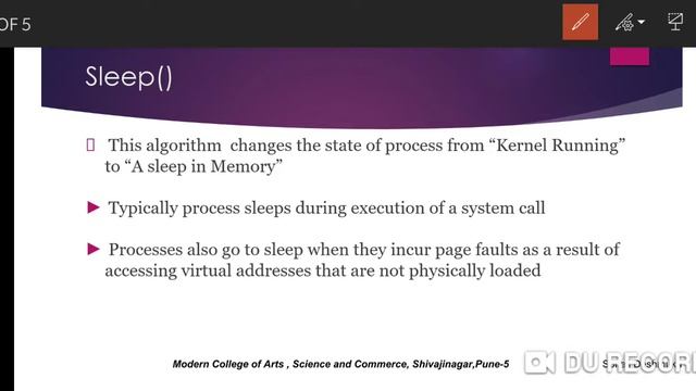 Sleep() Algorithm