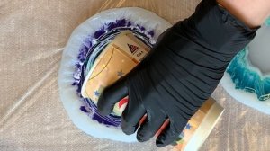 Красивые эффекты эпоксидной смолой. Заливка подстаканников с краем Кристал и край камень ?