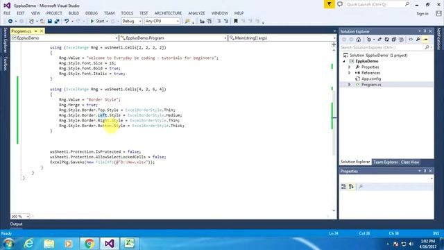 Excel Cell Border Style in Excel Sheet or Spreadsheet using EPPlus .NET C# [Hindi] PART 3 смотреть онлайн
