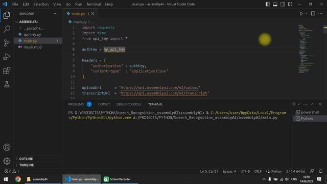 [PYTHON] Speech Recognition MP3 files by AssemblyAI - [ПИТОН] Распознавание речи через сервис ИИ смотреть онлайн