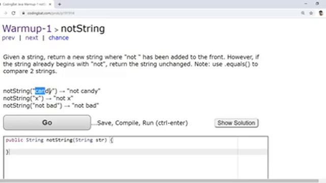 11 Codingbat | Warmup 1 | notString | Java coding practice | Ui Brains | by Naveen Saggam смотреть онлайн