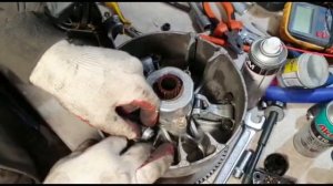 обслуживание подшипника коленвала снегохода brp