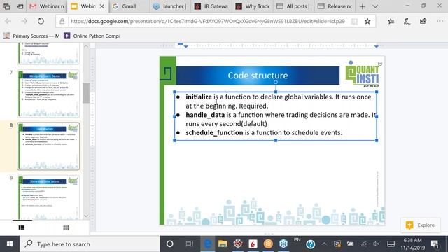 Backtesting and live trading with Interactive Brokers using Python. смотреть онлайн