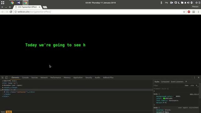 CSS - Awesome Typewriter Effect with Terminal Appearance смотреть онлайн