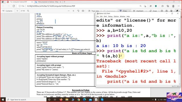CHAPTER 1: REVISION OF THE BASICS OF PYTHON - Part-I смотреть онлайн