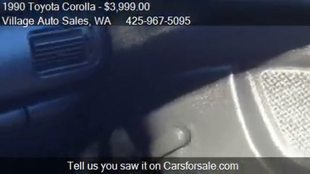 1990 Toyota Corolla SR5 - for sale in Edmonds, WA 98026 смотреть онлайн