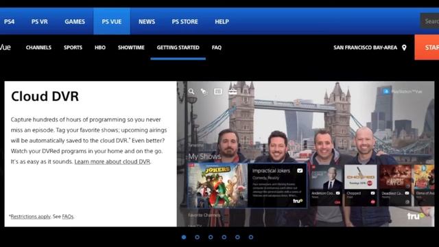 PlayStation Vue TV - Cloud DVR Feature - UNLIMITED STORAGE смотреть онлайн