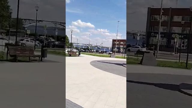 Площадь  Петра  Первого  и Парк. Речной вокзал.