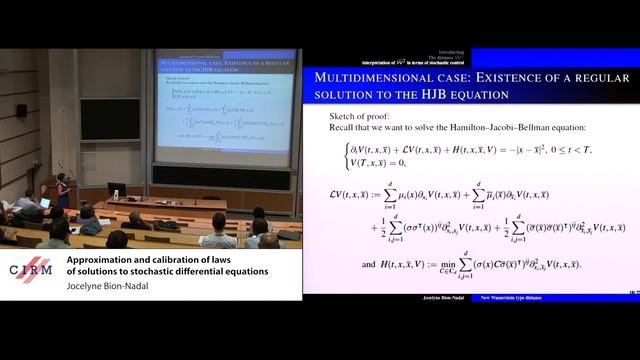 Jocelyne Bion Nadal: Approximation and calibration of laws of solutions to stochastic... смотреть онлайн