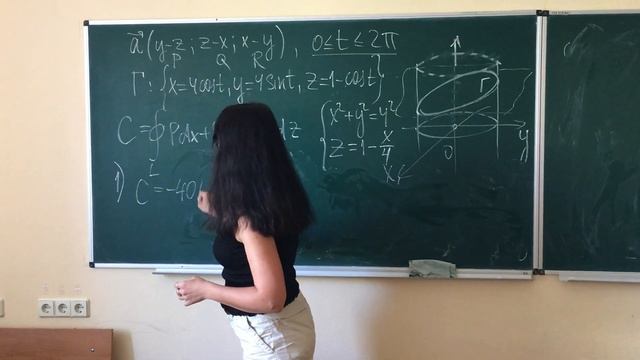 Циркуляція векторного поля (безпосередньо і за формулою Стокса) смотреть онлайн