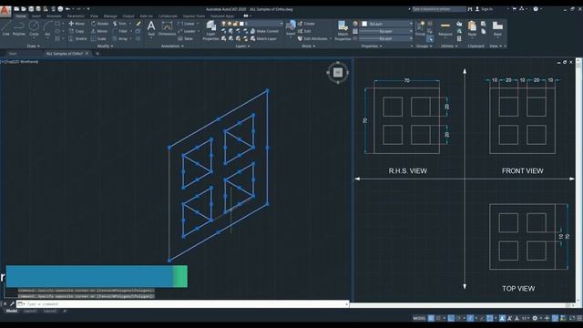 Isometric Cube Drawing Tutorial | AutoCAD 2020 | Exercise 4 смотреть онлайн