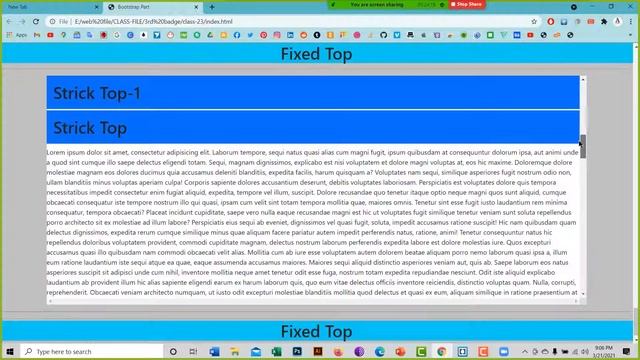 How to Website design and Devlopmant class-23 / Bootstrap / 3rd badge смотреть онлайн