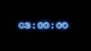 Неоновый таймер 6 часов (обратный отсчет)