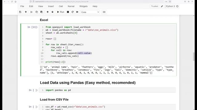 PYDS-04-01 Load Data Files in Python (Text, CSV, JSON and Excel) смотреть онлайн