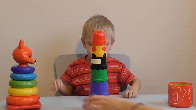 Детская пирамида. Пирамида игрушка. Учимся играя. смотреть онлайн