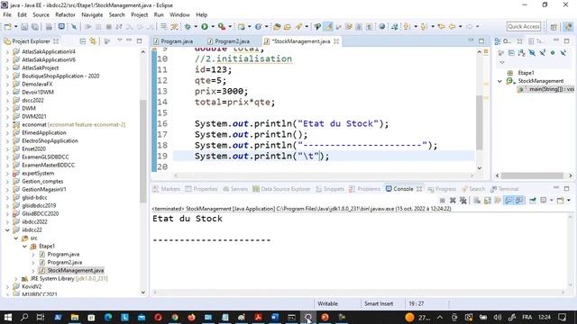 Java-Part3-Données de type primitif -Application console de gestion de stock смотреть онлайн