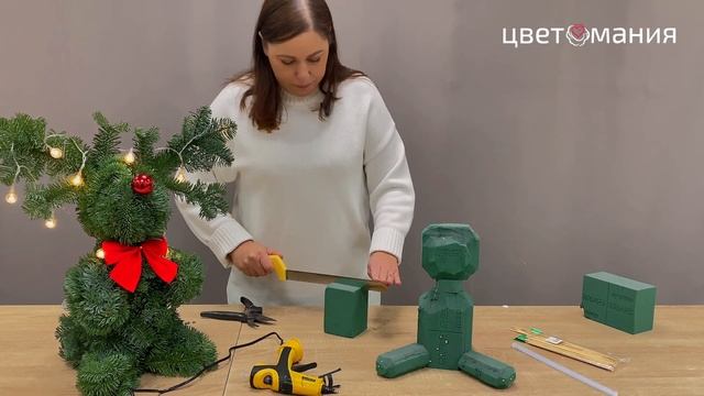 Флористика. Олень Рудольф из нобилиса смотреть онлайн