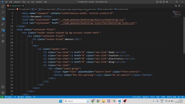 16. Bootstrap | Bootstrap Components | Navbar смотреть онлайн
