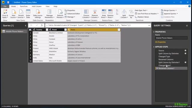 Power BI Desktop : How to Split, Remove & Reorder Columns | Hindi Tutorial (2018) смотреть онлайн