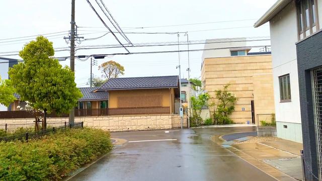 【4K】Rainy Walk In Japan - Umbrella Rain Sounds For Sleep And Study #ASMR
