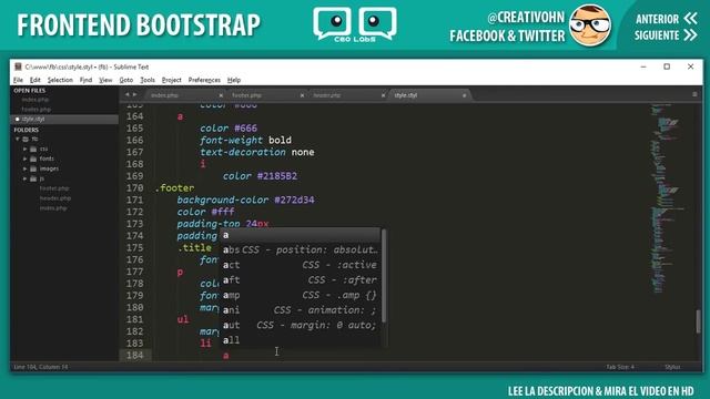 Frontend con Bootstrap 3.x: 22 - Footer "Estilo CSS" смотреть онлайн