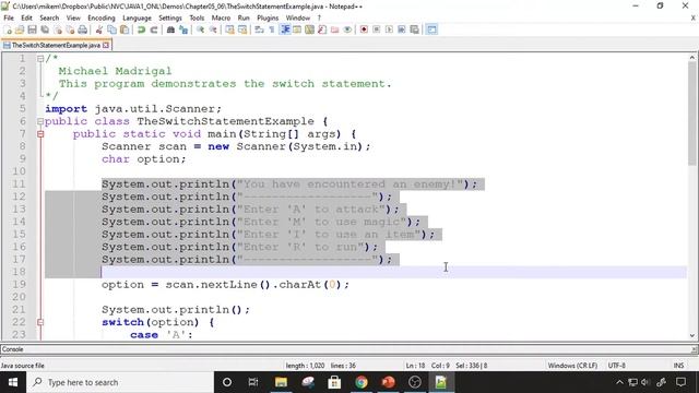 Java 1 Online, [6.01] More Conditionals and Loops: The Switch Statement смотреть онлайн
