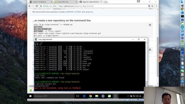 1-3 cygwin 터미널 환경에서 git 사용하기(windows 10) смотреть онлайн
