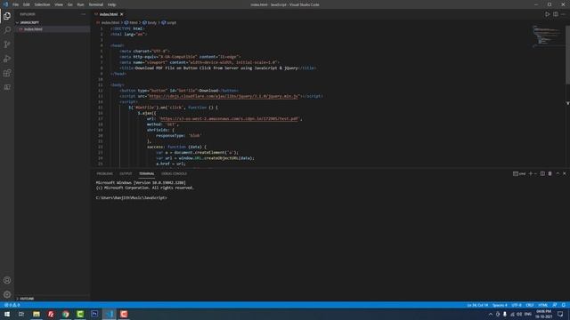 Download PDF on Button Click from Server using JavaScript смотреть онлайн