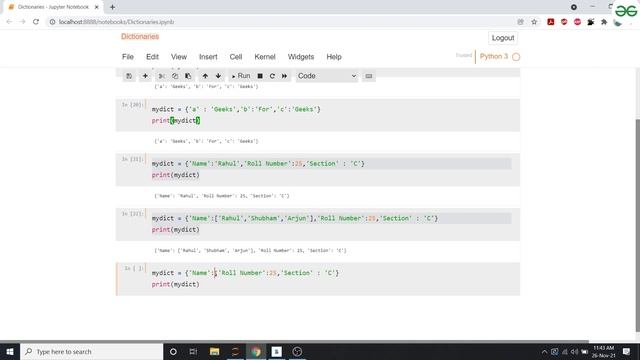 Know the ABC's of Dictionaries | Sohum Gakhar | GeeksforGeeks Python смотреть онлайн