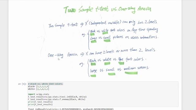Difference betwen two sample t-test and one-way ANOVA (with Python examples) смотреть онлайн