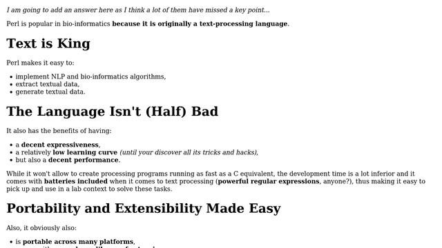 Software Engineering: Why is Perl so heavily used in Bioinformatics? (6 Solutions!!) смотреть онлайн