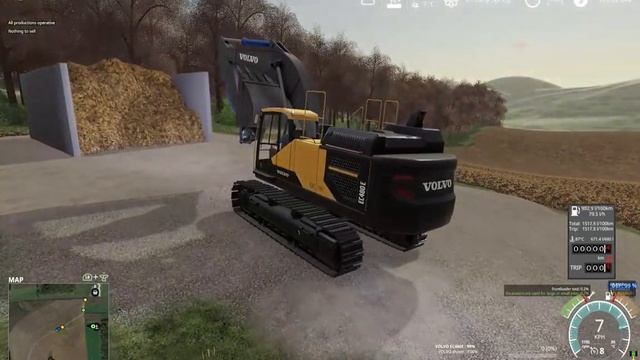 driving my new Volvo EC480 E in fs19 смотреть онлайн