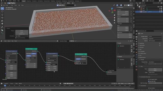 Мох. Blender. Geometry Nodes. смотреть онлайн