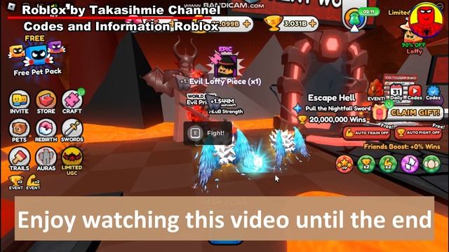 All Codes Active Pull a Sword Roblox, October 14, 2023 смотреть онлайн