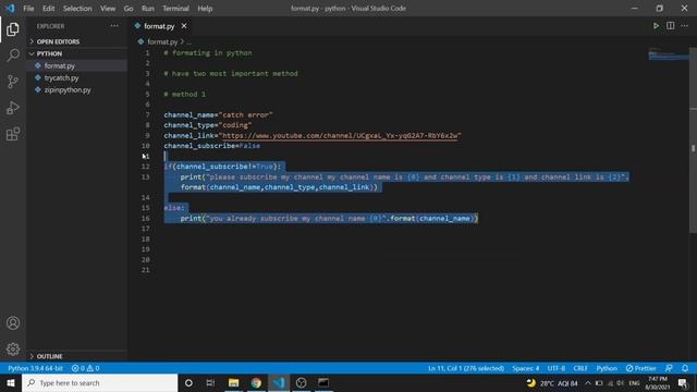 formating in python | python tutorial in hindi free | how to use variable in string in python смотреть онлайн