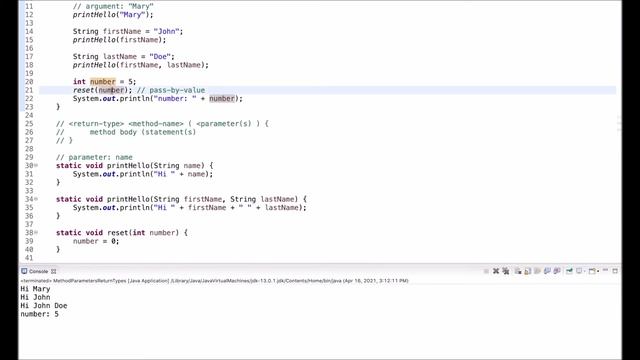 Java Tutorial: Method Parameters And Return Types смотреть онлайн