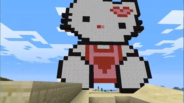Minecraft Pixel Art 1 Hello Kitty смотреть онлайн