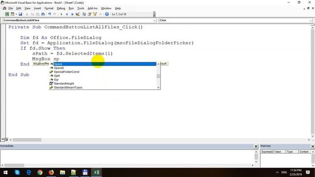 Get List of Files in Folder using File Dialog Box in Excel VBA смотреть онлайн