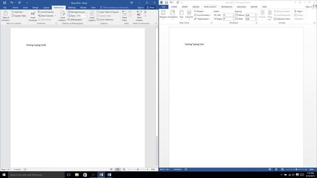 Office 2013 vs Office 2016 Preview - Side by Side Visual Comparison смотреть онлайн