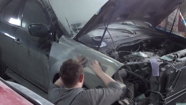 Кузовной ремонт ACURA MDX Доводка крыльев под грунт смотреть онлайн