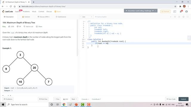 Maximum Depth of Binary Tree | Leetcode - 104 смотреть онлайн