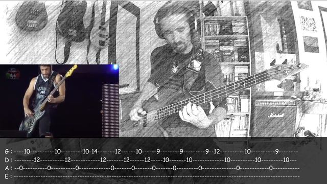 Metallica - My friends of misery (Bass Cover + Tabs) смотреть онлайн