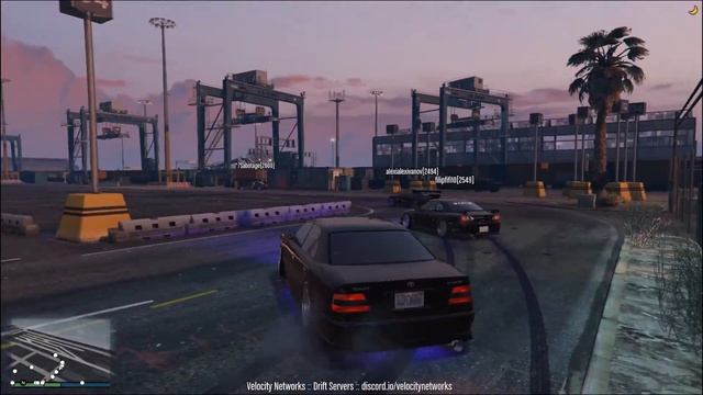 GTA 5 - FiveM | Toyota Chaser JZX100 Tandem Drifting Dock A Velocity Drift Server смотреть онлайн