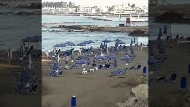 Кипр Пафос Городской Пляж море Пляж Отдых смотреть онлайн