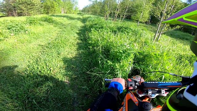 [уронил мотоцикл] в 7 лет на детском питбайке 6й выезд ч2 MotoLand CRF 10 (70cc AT)