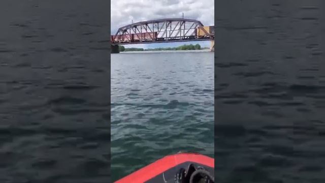 Inflatable rescue boat Mercury 430HD with 20hp outboard смотреть онлайн