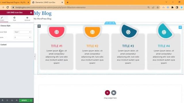 BWD Icon Box for elementor plugin tutorial смотреть онлайн